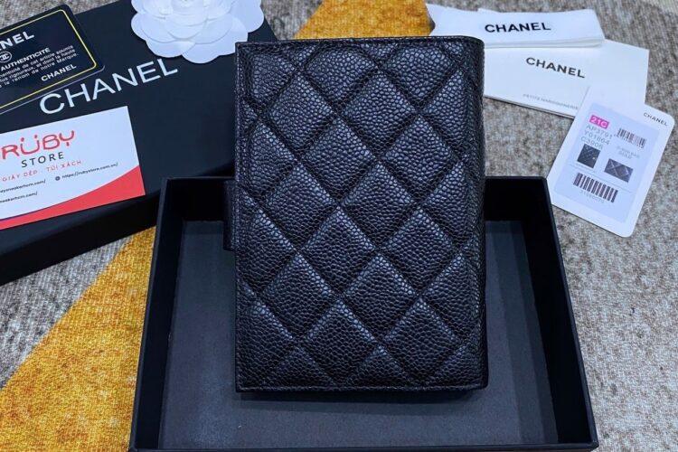 Ví CN Passport Wallet Black Caviar GHW Màu Đen