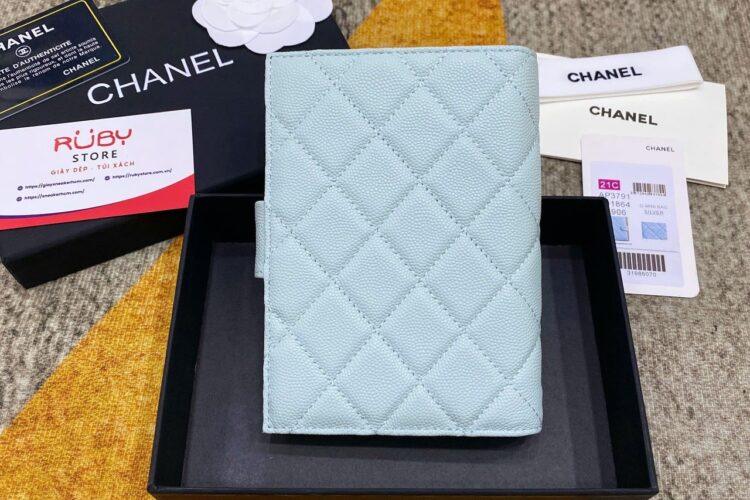 Ví CN Passport Wallet Light Blue Caviar SHW Xanh Nhạt