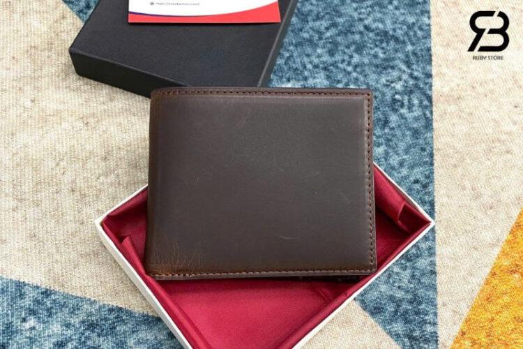 Ví RUBY Da Bò Sáp Màu Nâu Đậm