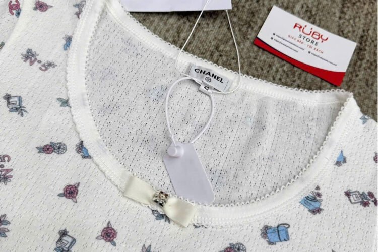 Áo CN 24 Coco White Knit Top Màu Trắng