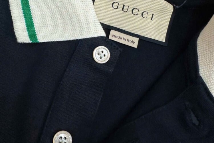 Áo Polo Gucci Interlocking GG Polo Black Đen Trắng Xanh Lá