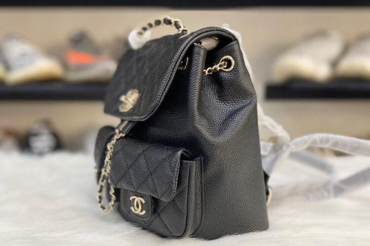 Ba Lô CN 23SS Duma Backpack Black Caviar GHW Đen Khóa Vàng
