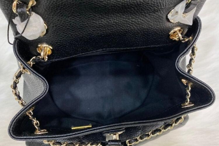 Ba Lô CN 23SS Duma Backpack Black Caviar GHW Đen Khóa Vàng