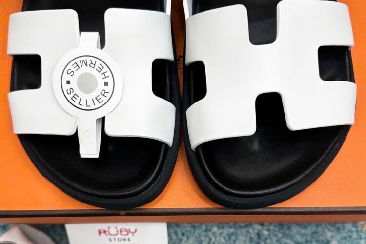 Dép Hermes Chypre Sandal Blanc White Calfskin Màu Trắng