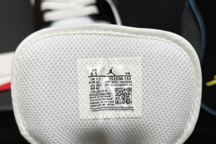 Giày Air Jordan 1 Low Black Toe Rattan Kem Trắng đen