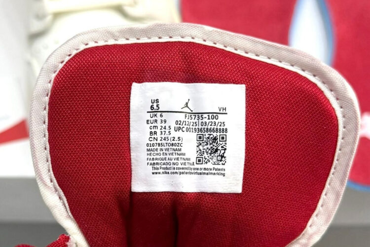 Giày Air Jordan 1 Low Ruby Màu Trắng đỏ