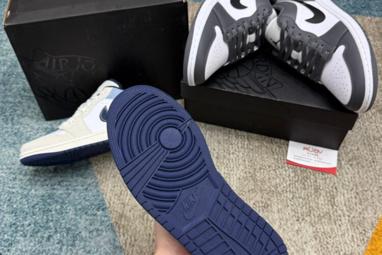 Giày Air Jordan 1 Low SE Denim Star Blue Xanh Trắng