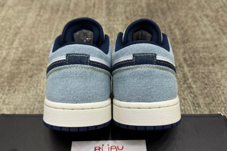 Giày Air Jordan 1 Low SE Denim Star Blue Xanh Trắng