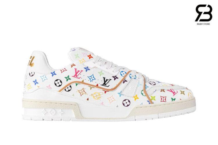 Giày LV X TM Murakimi Trainer White Multicolor Monogram