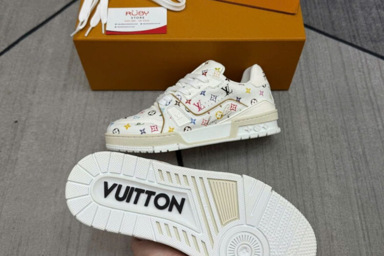 Giày LV X TM Murakimi Trainer White Multicolor Monogram