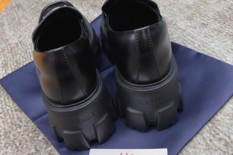 Giày Prada Monolith Brushed Leather Loafer (For Women)