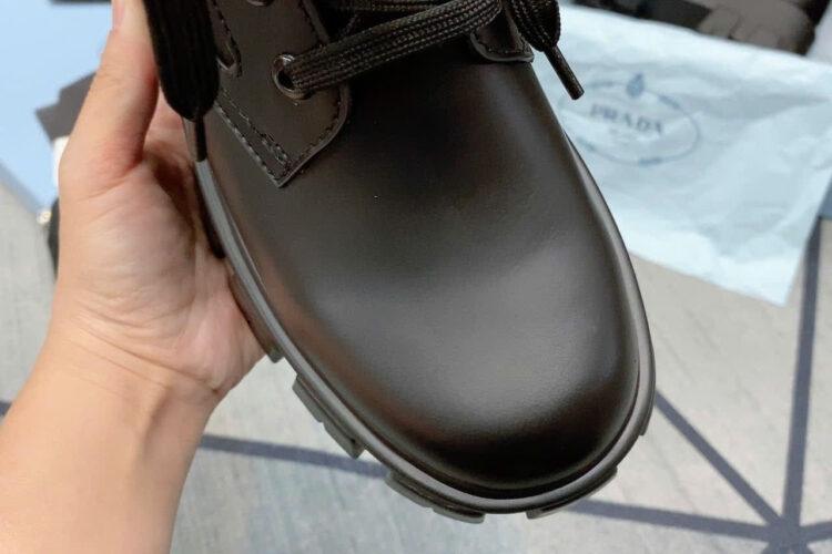 Giày Prada Monolith Brushed Rois Leather And Nylon Boots