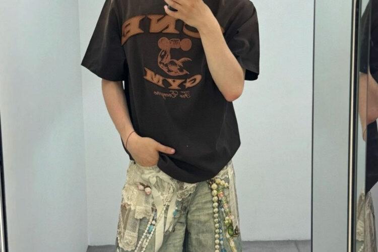 Quần Short Acne Studios Goth Blue Denim Shorts