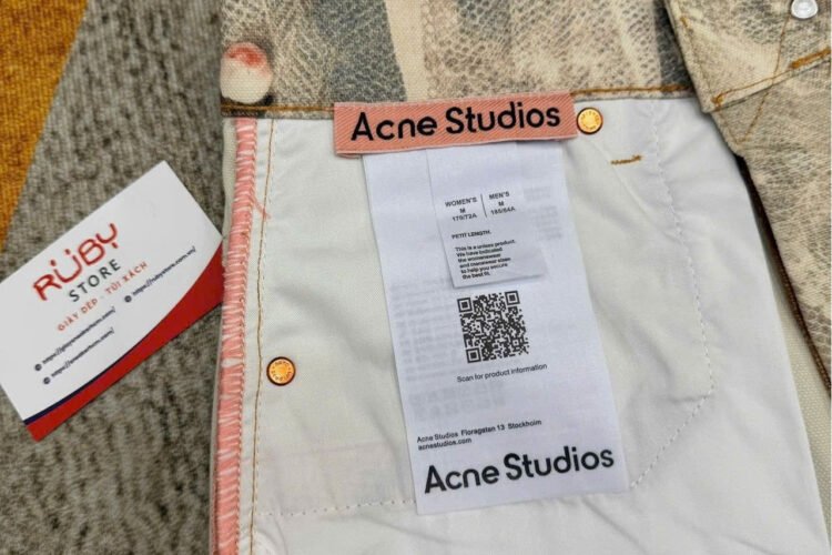 Quần Short Acne Studios Goth Blue Denim Shorts