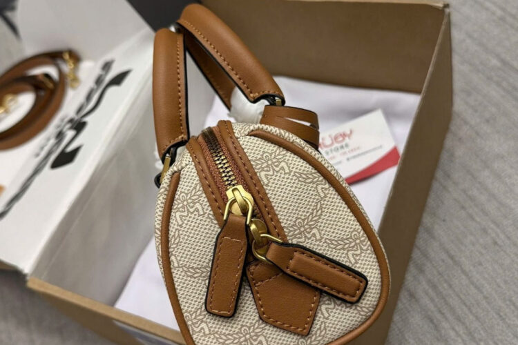 Túi Ella Boston Bag In Lauretos Beige Brown Màu Be Nâu