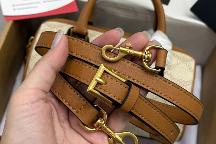 Túi Ella Boston Bag In Lauretos Beige Brown Màu Be Nâu