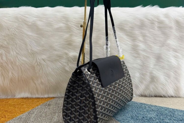 Túi Goyard Rouette Souple Black Goyardine PM Bag Size 31CM