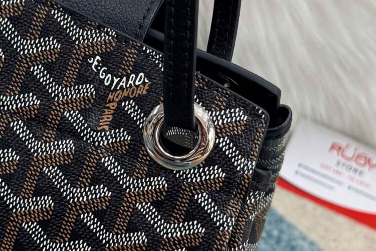 Túi Goyard Rouette Souple Black Goyardine PM Bag Size 31CM