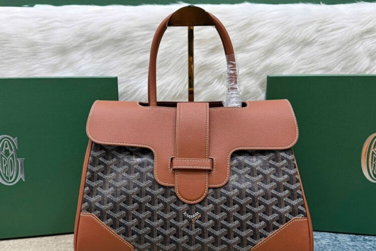 Túi Goyard Saigon Tote Black Tan 34CM Màu đen Nâu