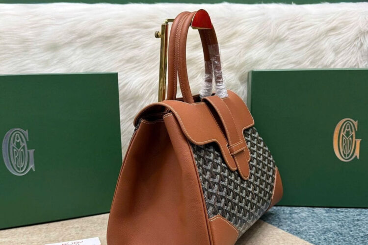 Túi Goyard Saigon Tote Black Tan 34CM Màu đen Nâu