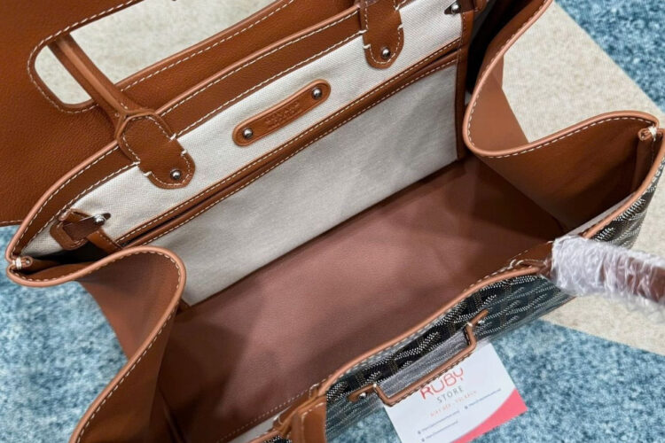 Túi Goyard Saigon Tote Black Tan 34CM Màu đen Nâu
