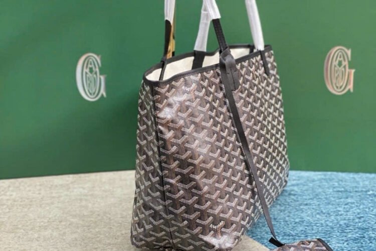 Túi Goyard Saint Louis GM Tote Bag Black Canvas Màu Đen