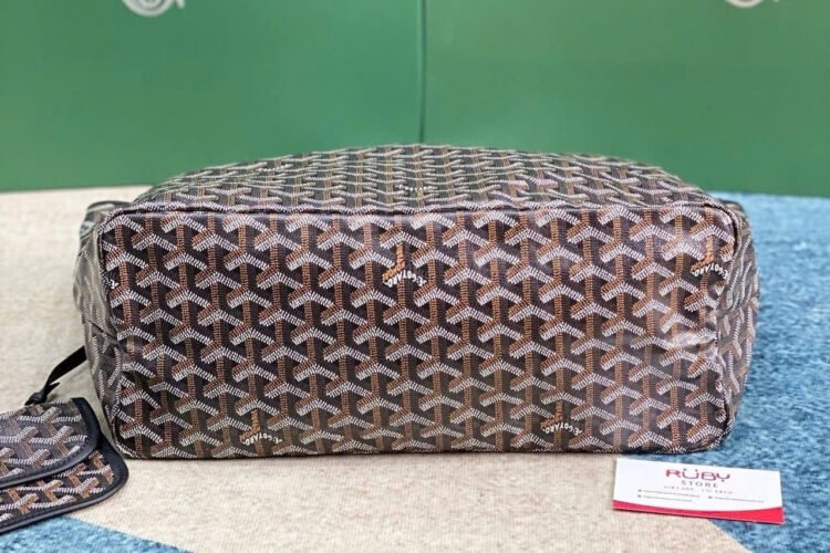Túi Goyard Saint Louis GM Tote Bag Black Canvas Màu Đen