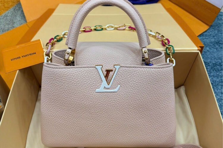 Túi LV Capucines BB Jasmine Pink Taurillon M21643 Màu Hồng nhạt