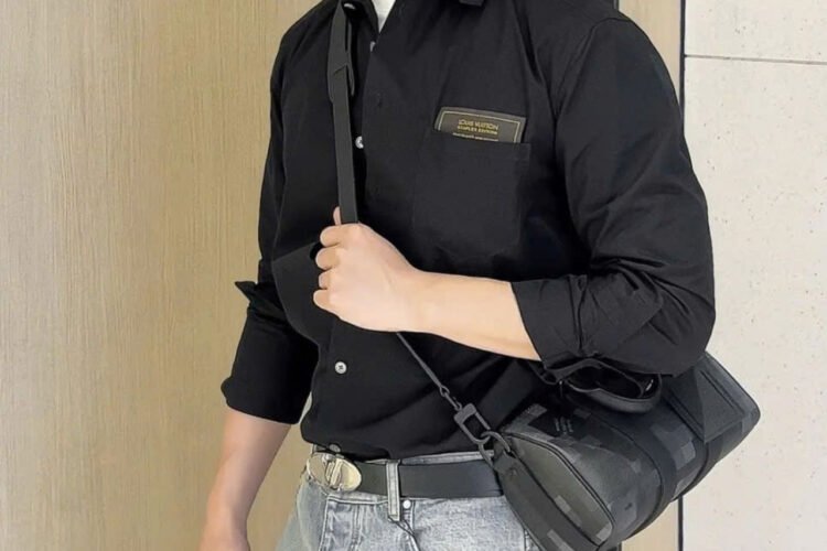 Túi LV Keepall Bandoulière 25 Damoflage Black Canvas M14919 Xám đen