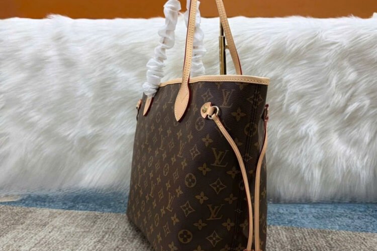 Túi LV Neverfull MM Monogram Beige M46975 Nâu Lót Be