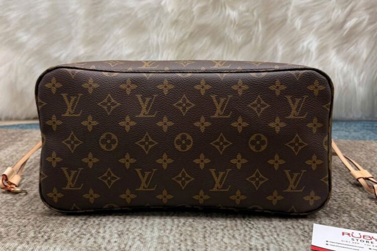 Túi LV Neverfull MM Monogram Beige M46975 Nâu Lót Be