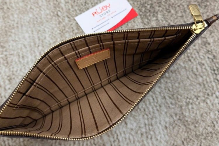 Túi LV Neverfull MM Monogram Beige M46975 Nâu Lót Be