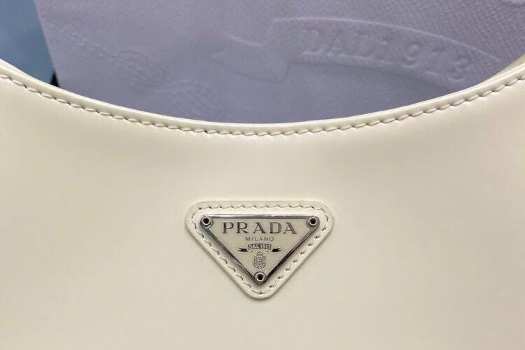 Túi Prada Cleo Brushed Leather Shoulder Bag White Màu Trắng Best Deal - Ảnh 7
