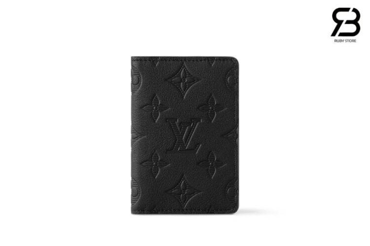 Ví LV Pocket Organizer M62899 Black Monogram Shadow Best Pháp