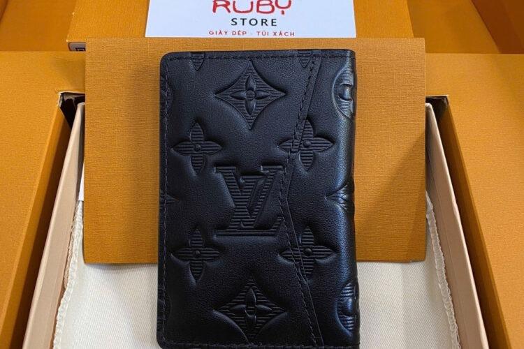 Ví LV Pocket Organizer M62899 Black Monogram Shadow Best Pháp