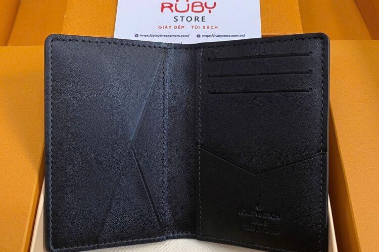 Ví LV Pocket Organizer M62899 Black Monogram Shadow Best Pháp
