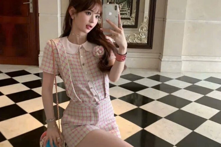 Áo CN 25S Pink Plaid Jacket Màu Hồng