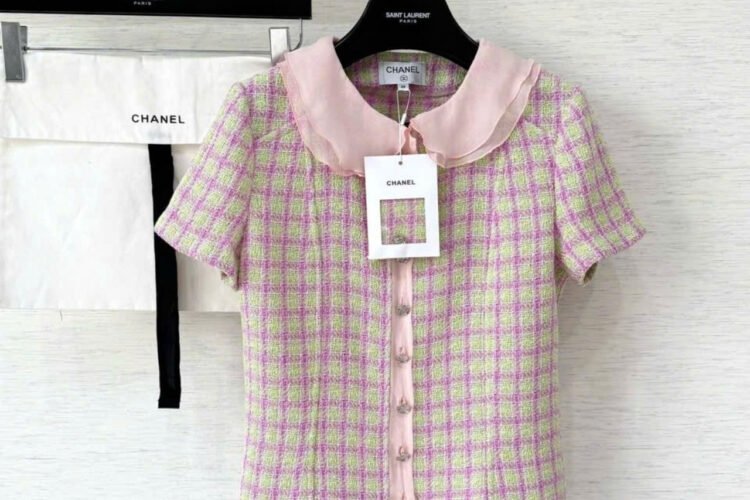 Áo CN 25S Pink Plaid Jacket Màu Hồng