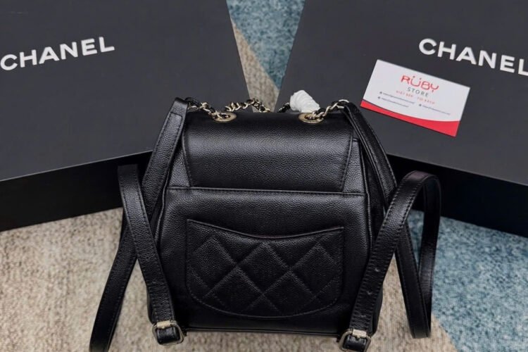 Ba Lô CN Business Affinity Backpack Mini Black Caviar GHW đen
