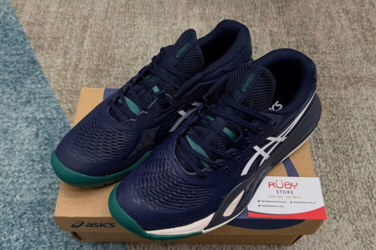 Giày Asics Gel Resolution X Midnight Cream Màu Xanh ­đậm
