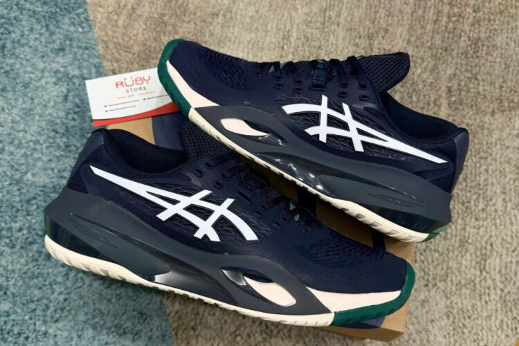 Giày Asics Gel Resolution X Midnight Cream Màu Xanh ­đậm