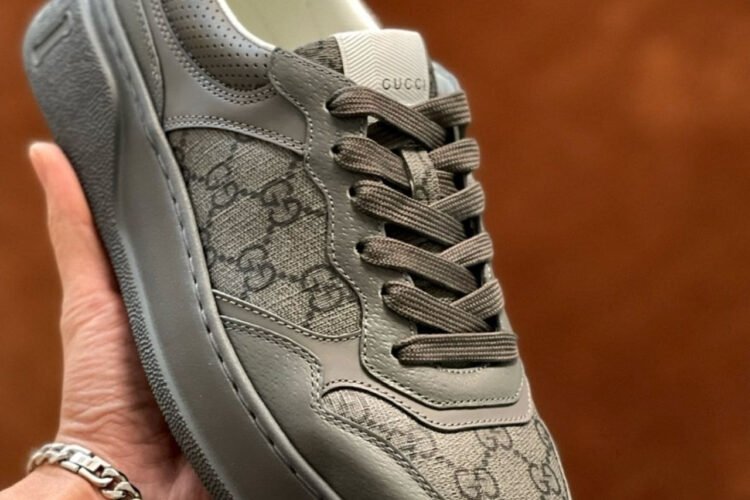 Giày Gucci GG Sneaker Grey Canvas Màu Xám