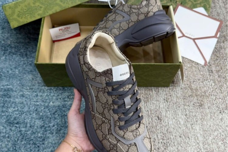 Giày Gucci Rhyton GG Supreme Grey Màu Xám