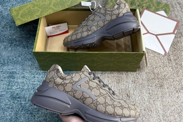 Giày Gucci Rhyton GG Supreme Grey Màu Xám