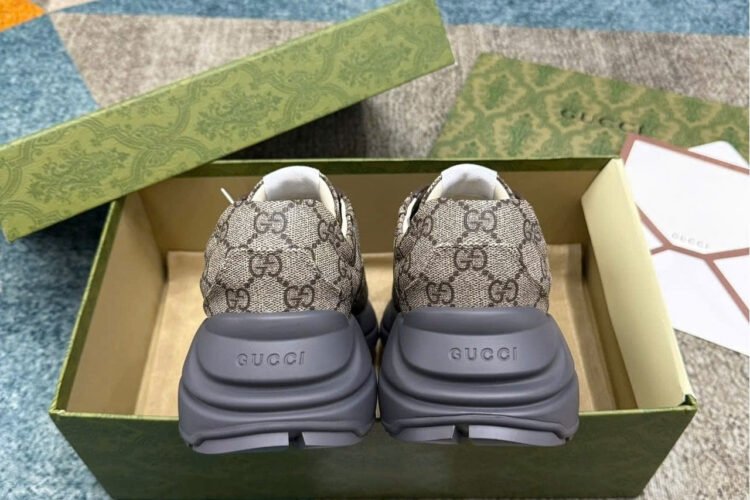 Giày Gucci Rhyton GG Supreme Grey Màu Xám