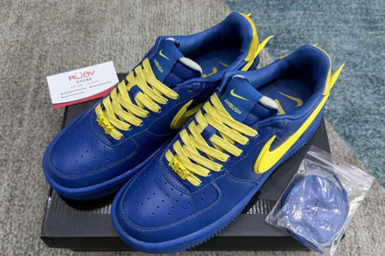 Giày Nike Air Force 1 Low SP x Ambush Game Royal Xanh Vàng