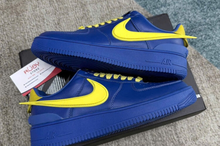 Giày Nike Air Force 1 Low SP x Ambush Game Royal Xanh Vàng