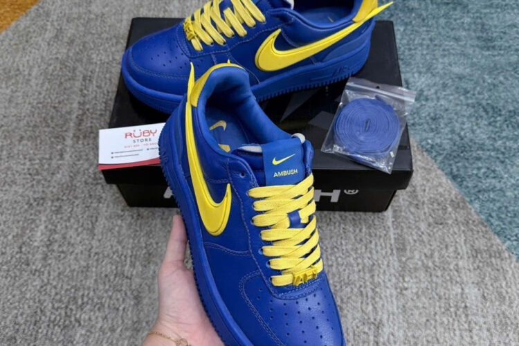 Giày Nike Air Force 1 Low SP x Ambush Game Royal Xanh Vàng