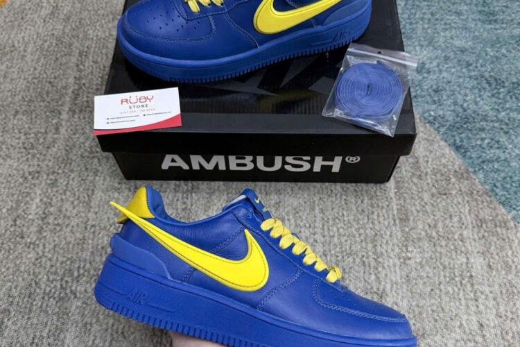 Giày Nike Air Force 1 Low SP x Ambush Game Royal Xanh Vàng