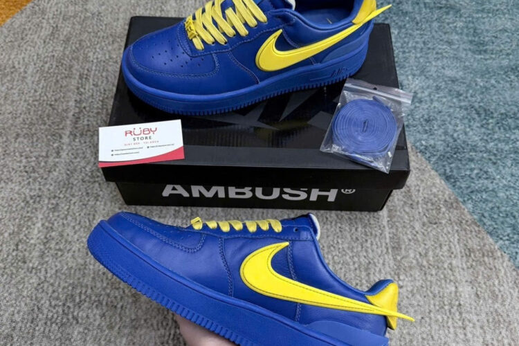 Giày Nike Air Force 1 Low SP x Ambush Game Royal Xanh Vàng